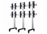 B-Tech 46" - 60" Universal Mobile Video Wall Stand For 2x3 Video Walls | BT8371-2X3/BS
