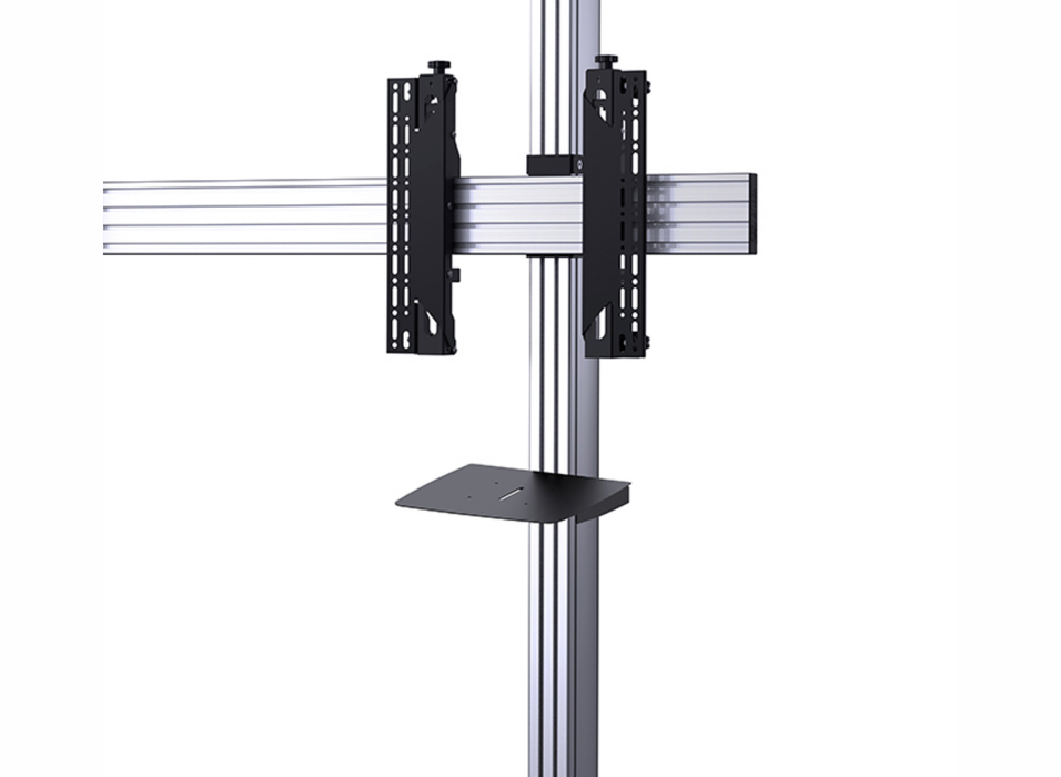 B-Tech 46" - 60" Universal Mobile Video Wall Stand For 2x3 Video Walls | BT8371-2X3/BS