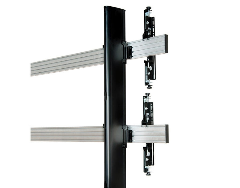 B-Tech 46" - 55" Universal Mobile Video Wall Stand For 3x3 Video Walls | BT8371-3X3/BS Video Wall Mount B-Tech