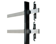 B-Tech 46" - 55" Universal Mobile Video Wall Stand For 3x3 Video Walls | BT8371-3X3/BS Video Wall Mount B-Tech