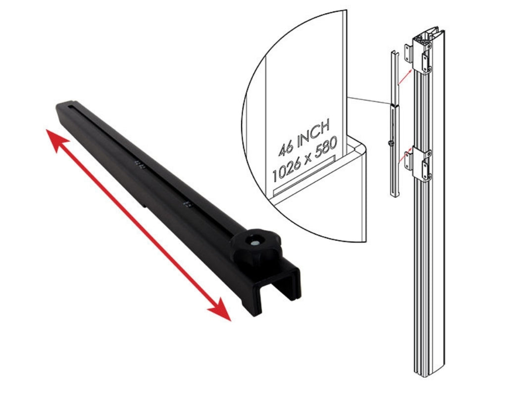 B-Tech 46" - 55" Universal Mobile Video Wall Stand For 3x3 Video Walls | BT8371-3X3/BS Video Wall Mount B-Tech