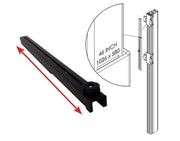 B-Tech 46" - 55" Universal Mobile Video Wall Stand For 3x3 Video Walls | BT8371-3X3/BS Video Wall Mount B-Tech