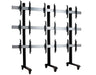 B-Tech 46" - 55" Universal Mobile Video Wall Stand For 3x3 Video Walls | BT8371-3X3/BB