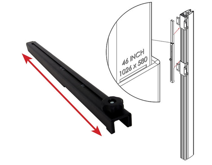 B-Tech 46" - 60" Universal Bolt Down Video Wall Stand For 2x2 Video Walls | BT8372-2X2/BS Video Wall Mount B-Tech