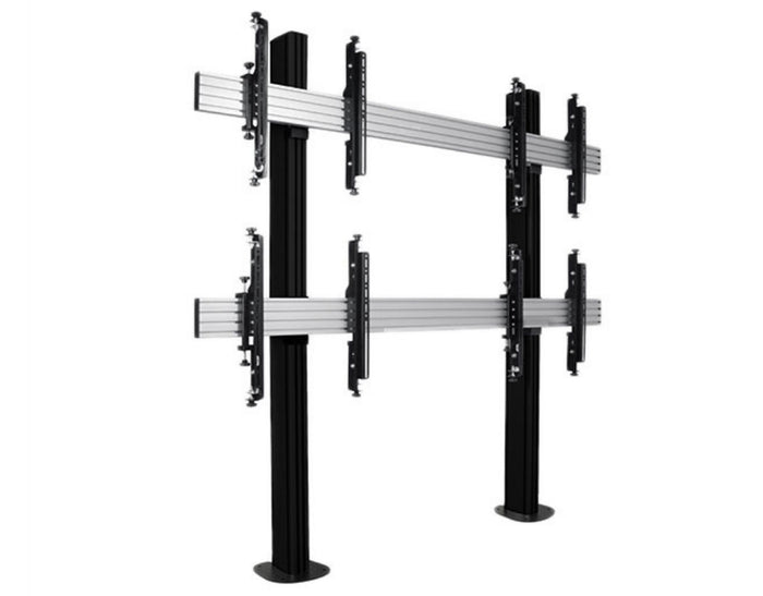 B-Tech BT8372-2X2/BB Universal Bolt Down Video Wall Stand For 2x2 Video Walls Video Wall Mount B-Tech