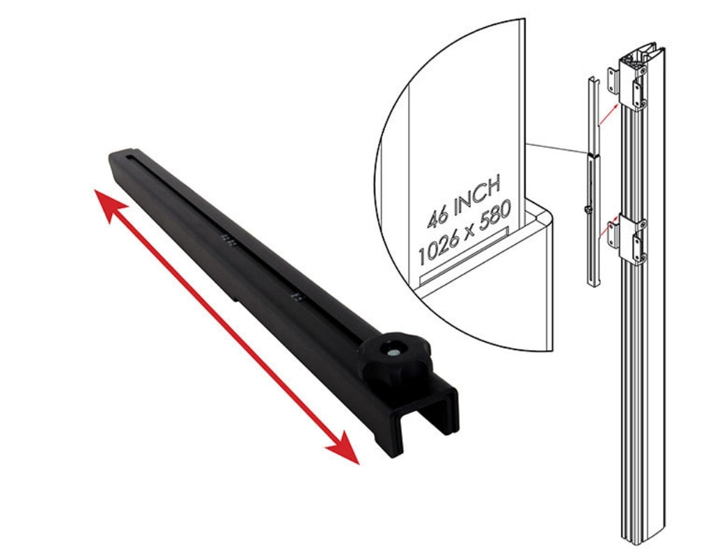 B-Tech 46" - 55" Universal Video Wall Stand For 3x3 Video Walls | BT8370-3X3/BS Video Wall Mount B-Tech