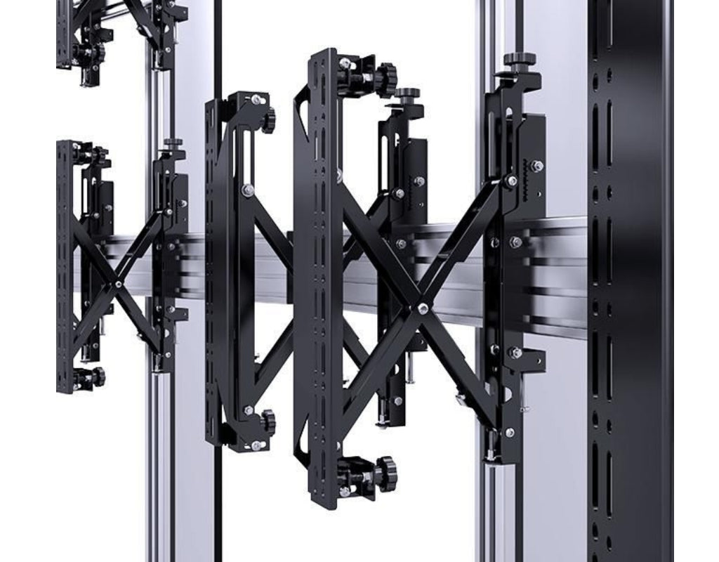 B-Tech 46" - 55" Universal Bolt Down Video Wall Stand For 3x3 Video Walls | BT8372-3X3/BS Video Wall Mount B-Tech