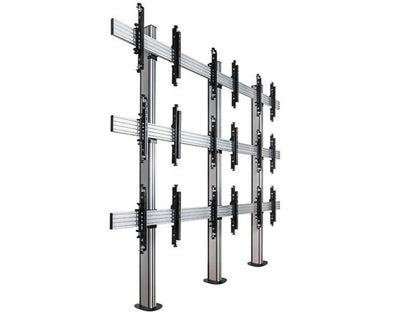 B-Tech 46" - 55" Universal Bolt Down Video Wall Stand For 3x3 Video Walls | BT8372-3X3/BS TV Mount & Brackets B-Tech