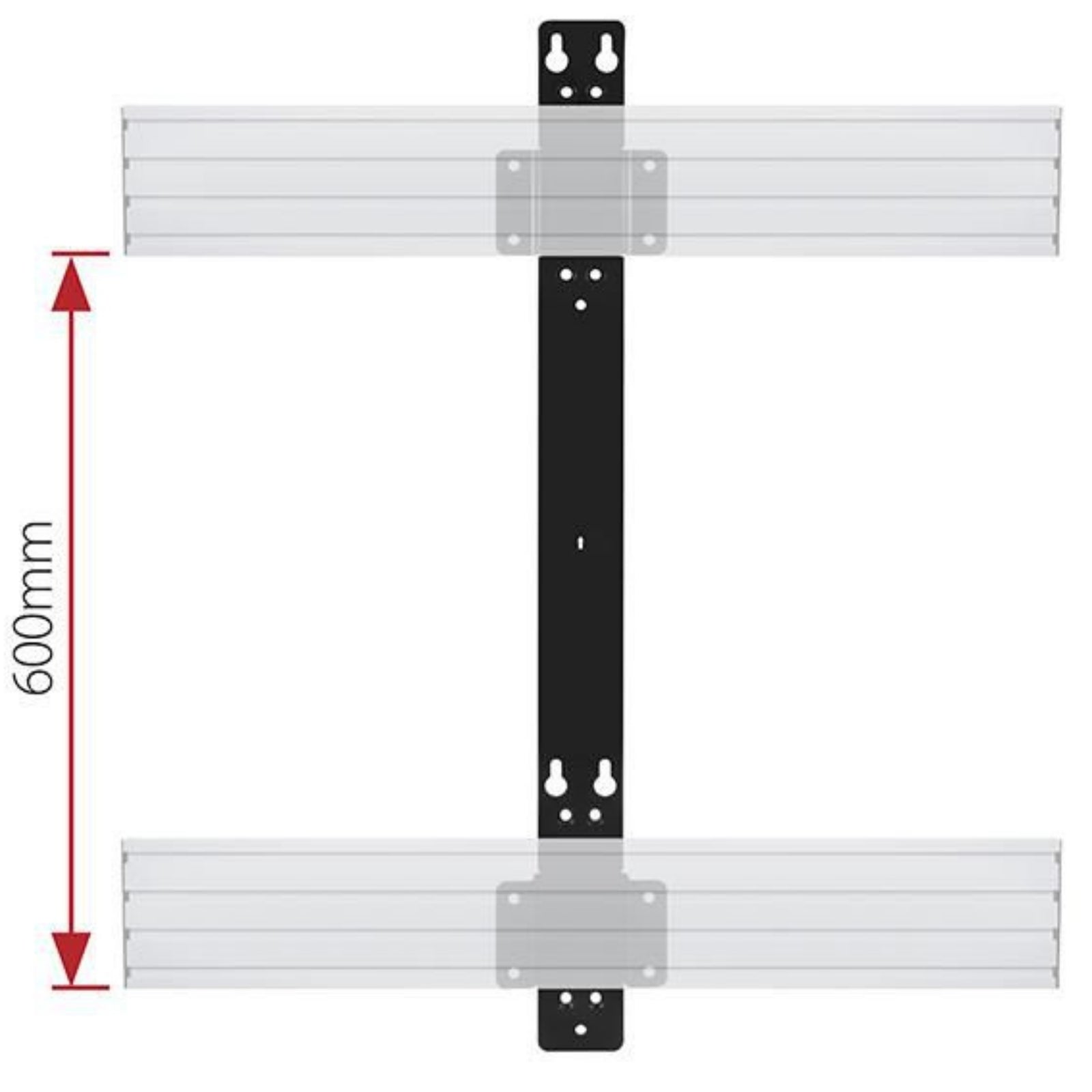 B-Tech SYSTEM X Twin Rail Mounting Bracket for BT8390 Mounting Accessory B-Tech