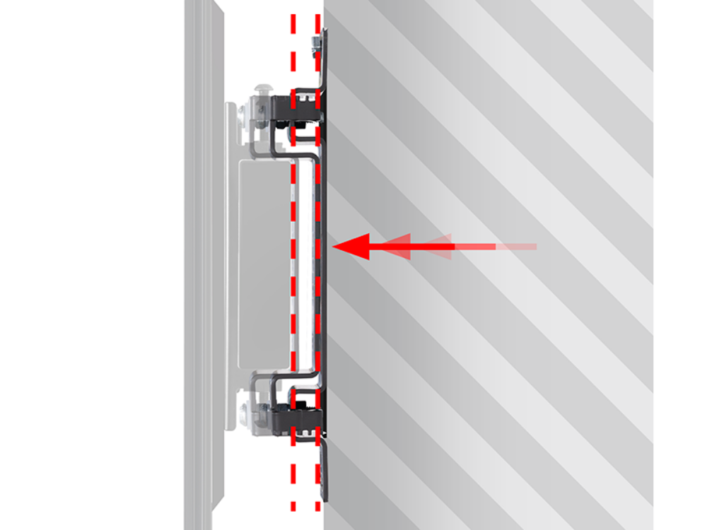 B-Tech BT8390-WFK5/B System X™ Adjustable Depth Rail Mounting Bracket | Ideal For Uneven Walls Mounting Accessory B-Tech