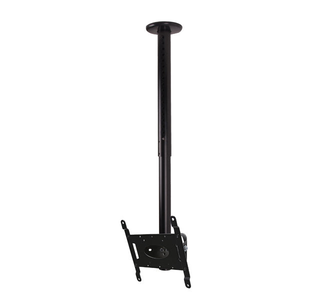 B-Tech 47" - 1m Pole Adjustable Drop Flat Screen Ceiling Mount With Tilt | BT8420/B Ceiling Mount Bracket B-Tech