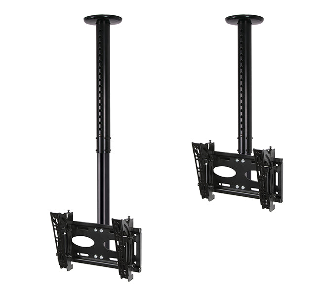 B-Tech up to 47" 1m Adjustable Drop Universal Flat Screen Ceiling Mount | BT8423/B Ceiling Mount Bracket B-Tech