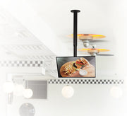 B-Tech 47" - 1m Pole Adjustable Drop Flat Screen Ceiling Mount With Tilt | BT8420/B Ceiling Mount Bracket B-Tech