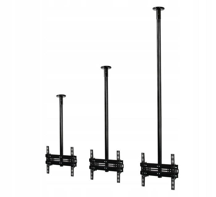 B-Tech 39" - 65" Up to 2m Universal Flat Screen Ceiling Mount with Tilt | BT8424-200/B Ceiling Mount Bracket B-Tech