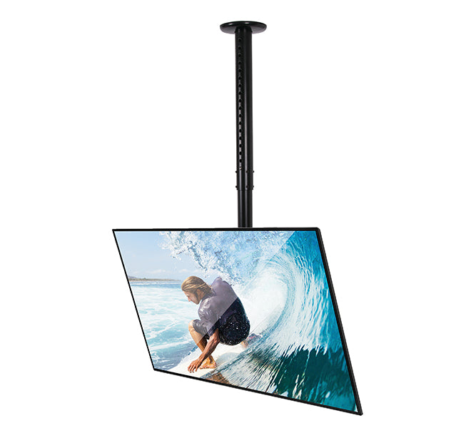 B-Tech Up to 75" 1m Adjustable Drop Flat Screen Ceiling Mount With Tilt | BT8427/B Ceiling Mount Bracket B-Tech