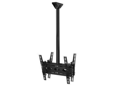 B-Tech 39" - 65" - 1.5m Back-to-Back Universal Flat Screen Ceiling Mount with Tilt | BT8428-150/C Ceiling Mount Brackets B-Tech