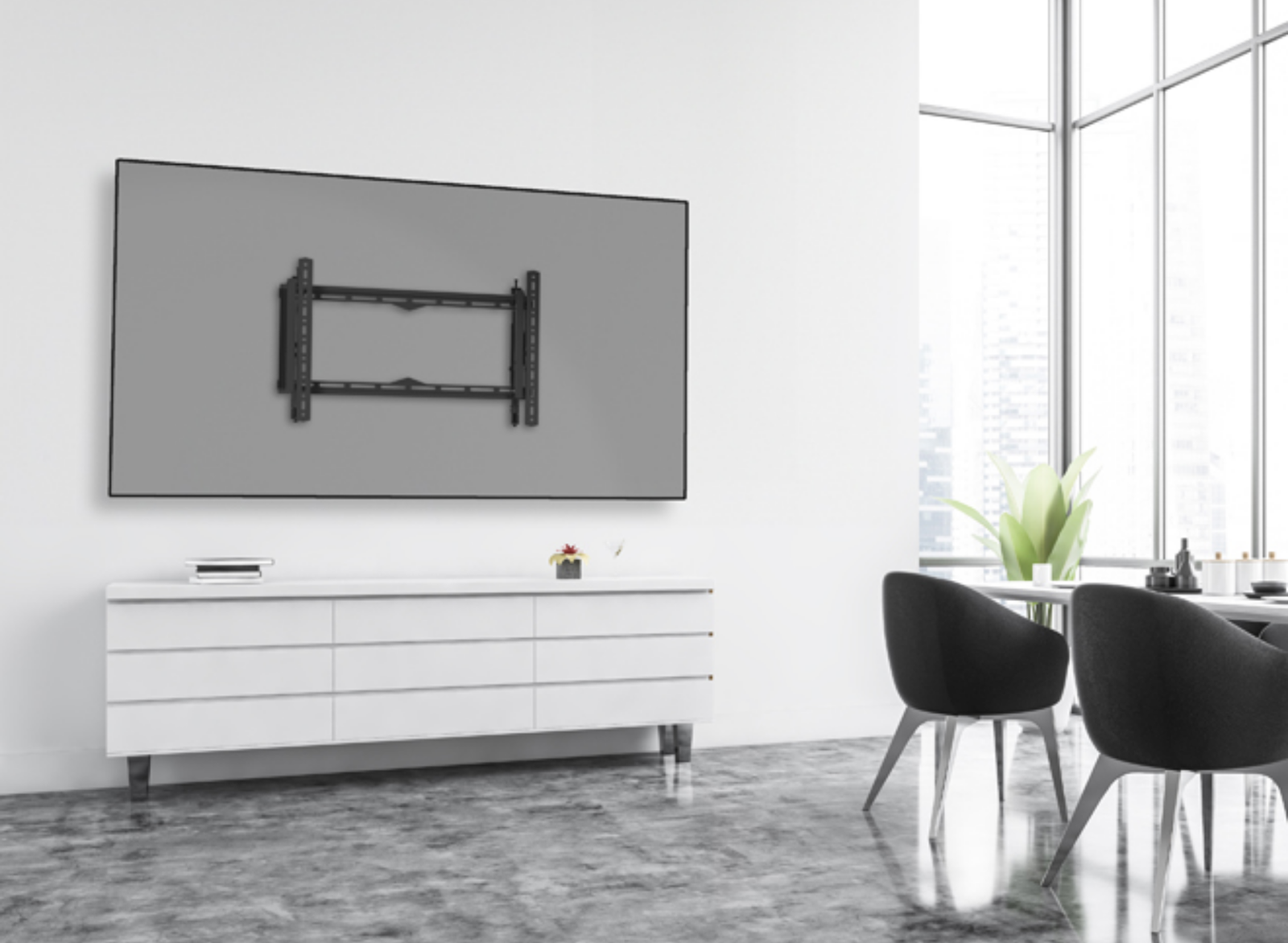 B-Tech BT8443/B Pull Out Flat Screen Wall Mount For Up to 75" Screen Wall Mount Bracket B-Tech