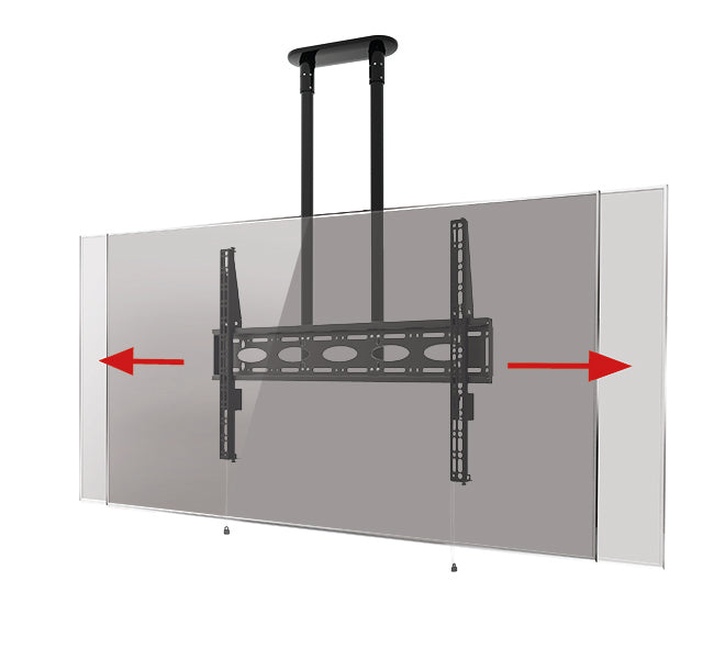 B-Tech 65" - 120" Universal 2m Extra-Large Flat Screen Ceiling Mount | BT8448-200/BB Ceiling Mount Bracket B-Tech