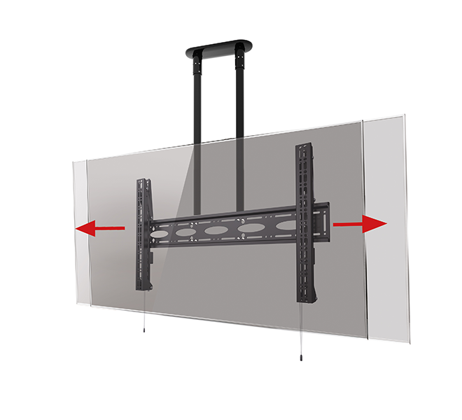 B-Tech BT8449 Universal Extra-Large Flat Screen Ceiling Mount with Tilt Ceiling Mount Bracket B-Tech