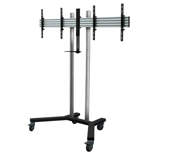B-Tech 39" - 46" Twin Screen VC Display Trolley | BT8511/BB Mobile Trolley B-Tech