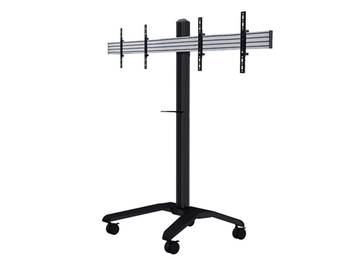 B-Tech BT8514/B Universal Twin Screen VC Trolley For 39"-49" Screens Mobile Trolley B-Tech