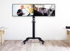 B-Tech BT8514/B Universal Twin Screen VC Trolley For 39"-49" Screens Mobile Trolley B-Tech