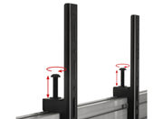 B-Tech BT8514/B Universal Twin Screen VC Trolley For 39"-49" Screens Mobile Trolley B-Tech