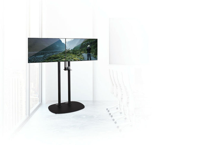 B-Tech 39" - 46" 1.5m Universel Twin Screen VC Stand | BT8521/B Floor Stand B-Tech