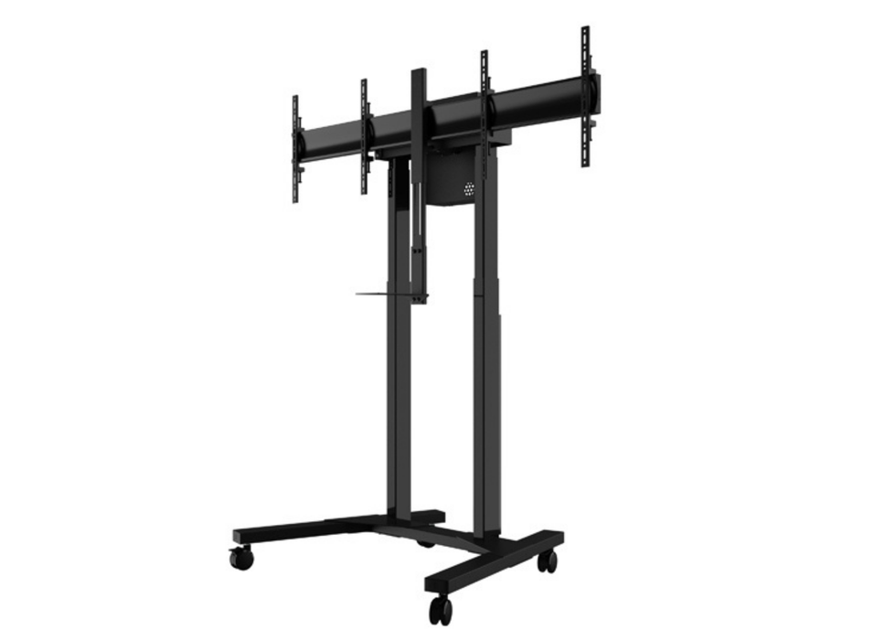B-Tech BT8554 Momentum E-Lift Duo Motorised Twin Screen VC Trolley For Up to 46" Twin Screens Motorised Trolley B-Tech