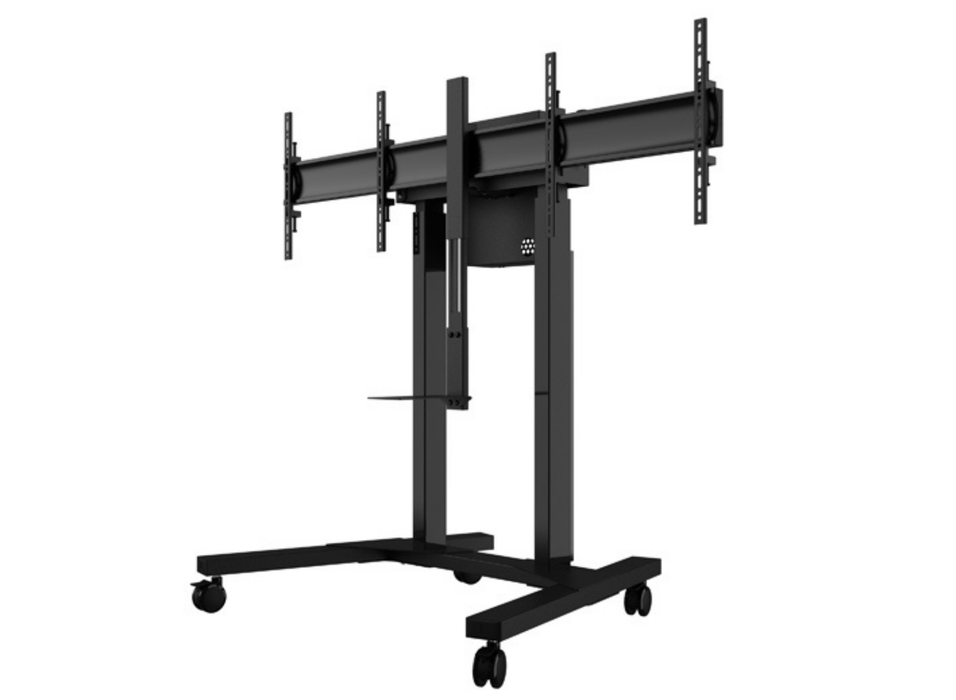 B-Tech BT8554 Momentum E-Lift Duo Motorised Twin Screen VC Trolley For Up to 46" Twin Screens Motorised Trolley B-Tech