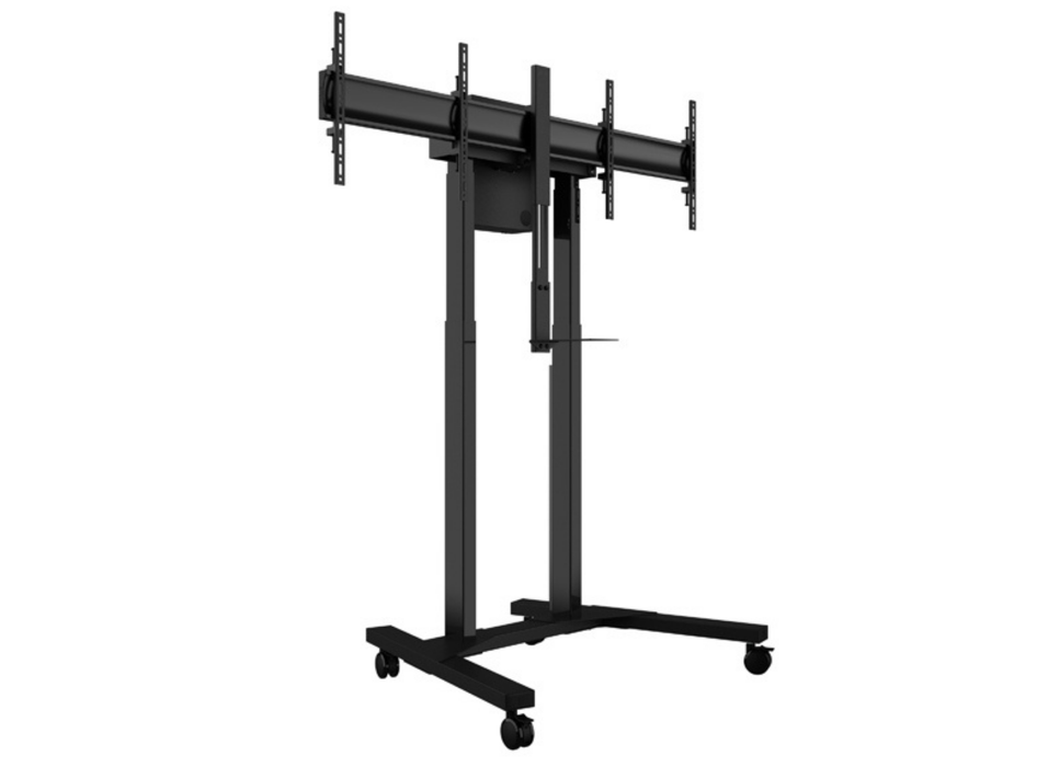 B-Tech BT8554 Momentum E-Lift Duo Motorised Twin Screen VC Trolley For Up to 46" Twin Screens Motorised Trolley B-Tech