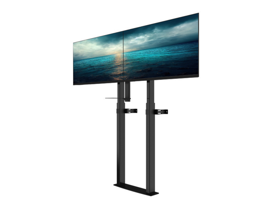 B-Tech BT8555 Momentum Elevate Duo Motorised Twin Screen VC Floor-to-Wall Stand For Up to 46" Twin Screens Floor to Wall Mount Bracket B-Tech