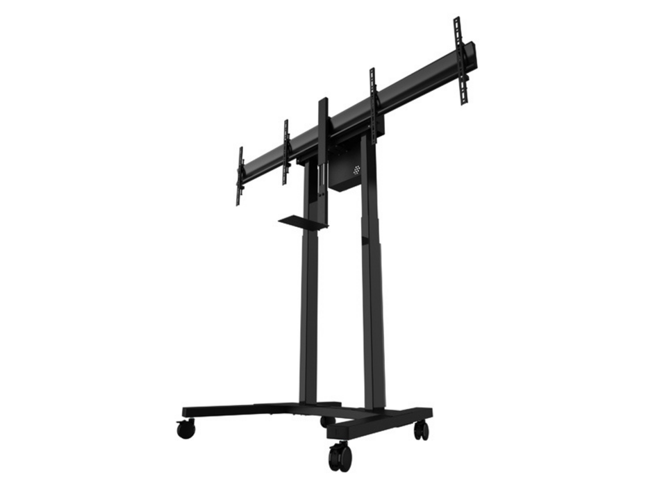 B-Tech BT8556 Momentum E-Lift Duo XL Motorised Twin Screen VC Trolley For Up to 65" Twin Screens Motorised Trolley B-Tech