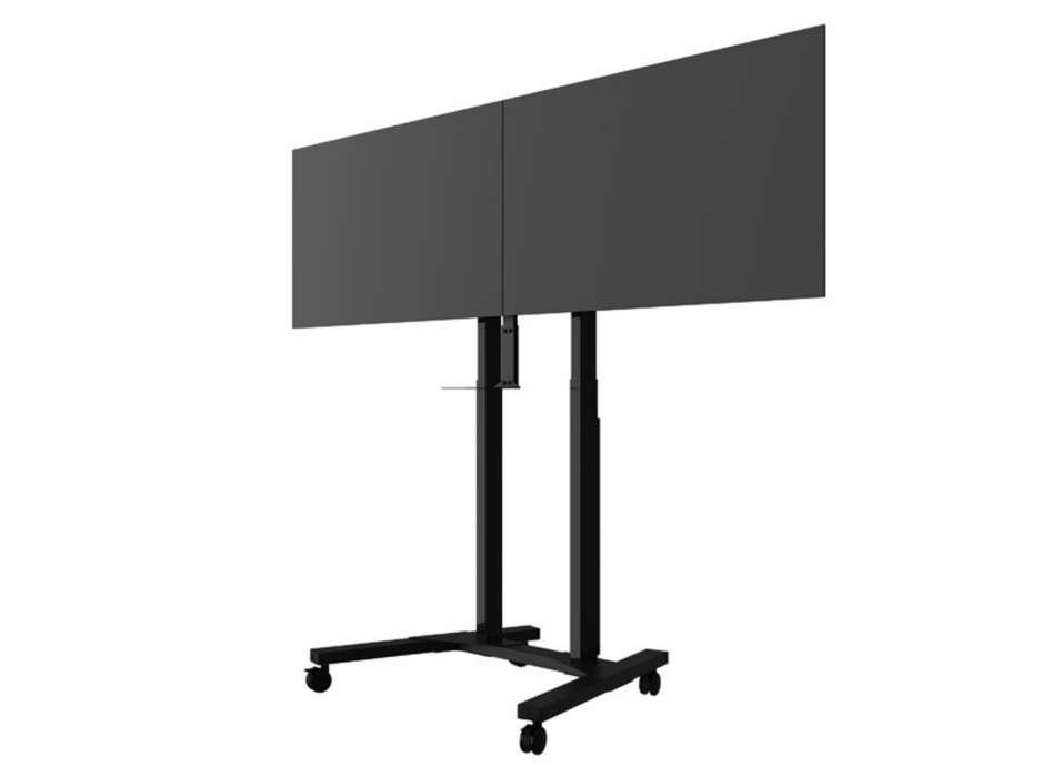 B-Tech BT8556 Momentum E-Lift Duo XL Motorised Twin Screen VC Trolley For Up to 65" Twin Screens Motorised Trolley B-Tech