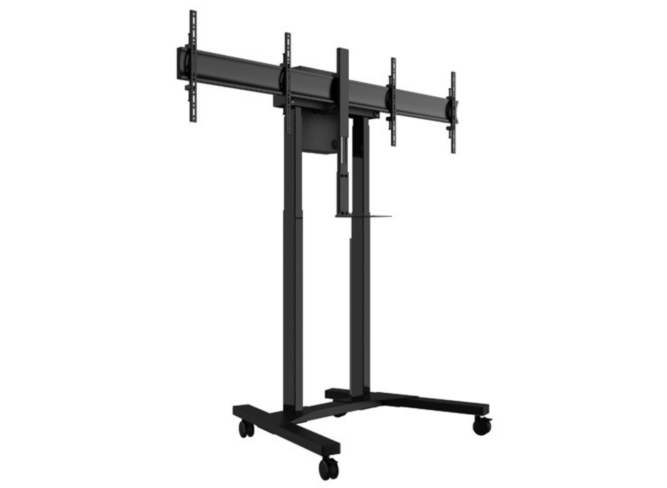 B-Tech BT8556 Momentum E-Lift Duo XL Motorised Twin Screen VC Trolley For Up to 65" Twin Screens Motorised Trolley B-Tech