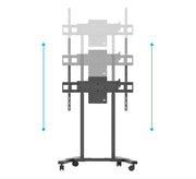 B-Tech 55"-100" Momentum E-Lift Motorised Height Adjustable Flat Screen Trolley | BT8558/B Motorised Trolley B-Tech