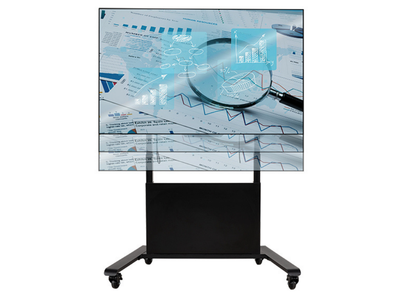 B-Tech Motorised Height Adjustable Flat Screen Trolley - For screens up to 86" B-Tech Monitor Mounts & Stands B-Tech