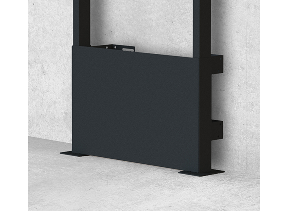 B-Tech BT8569/B Motorised Height Adjustable Flat Screen Floor-to-Wall Mount For Screens up to 86" Mobile Trolley B-Tech