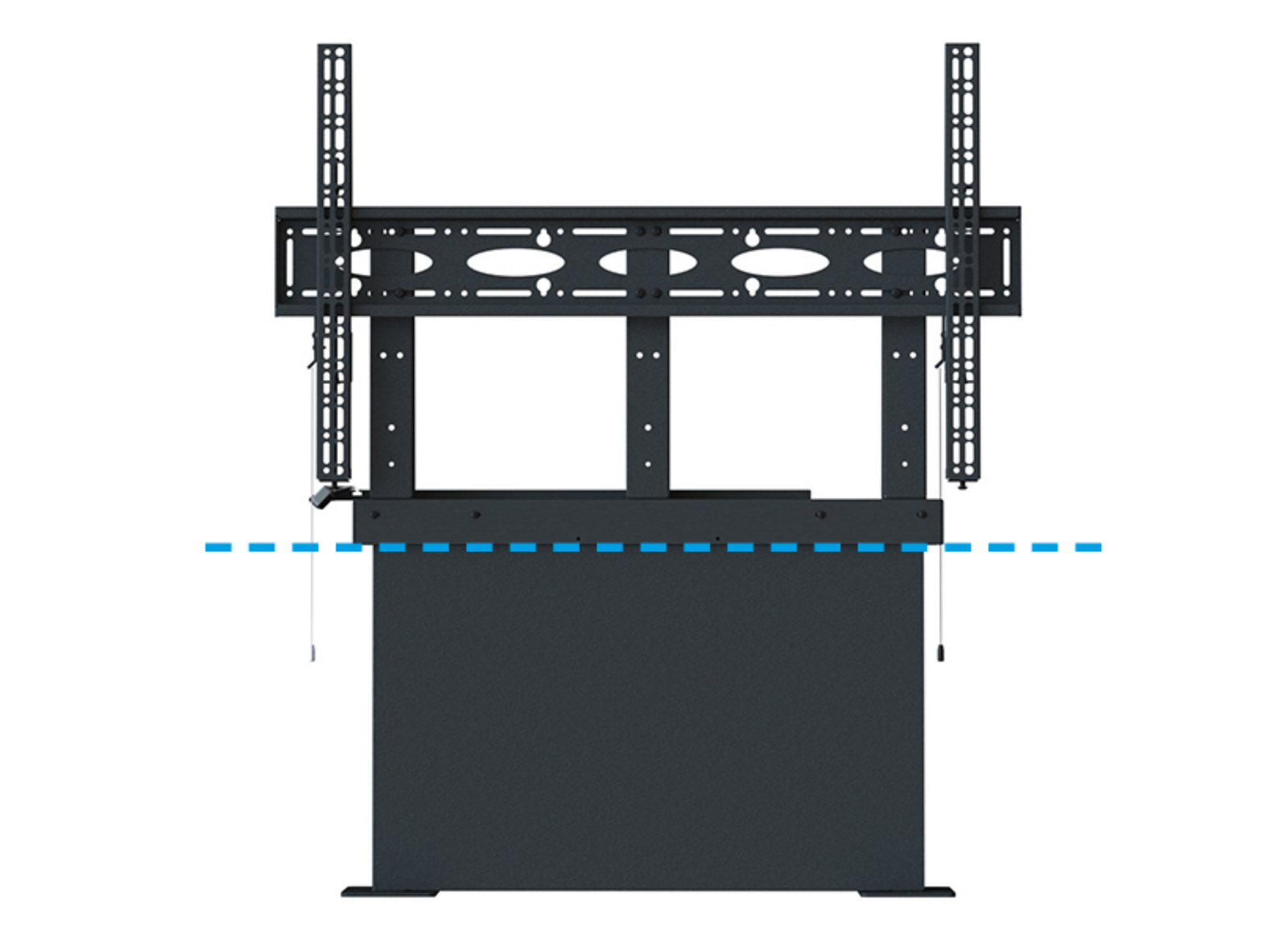 B-Tech BT8569/B Motorised Height Adjustable Flat Screen Floor-to-Wall Mount For Screens up to 86" Mobile Trolley B-Tech