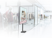 B-Tech BT8577/B Bolt-Down Pole Mounted Digital Signage Stand With Retractable Base Floor Stand B-Tech