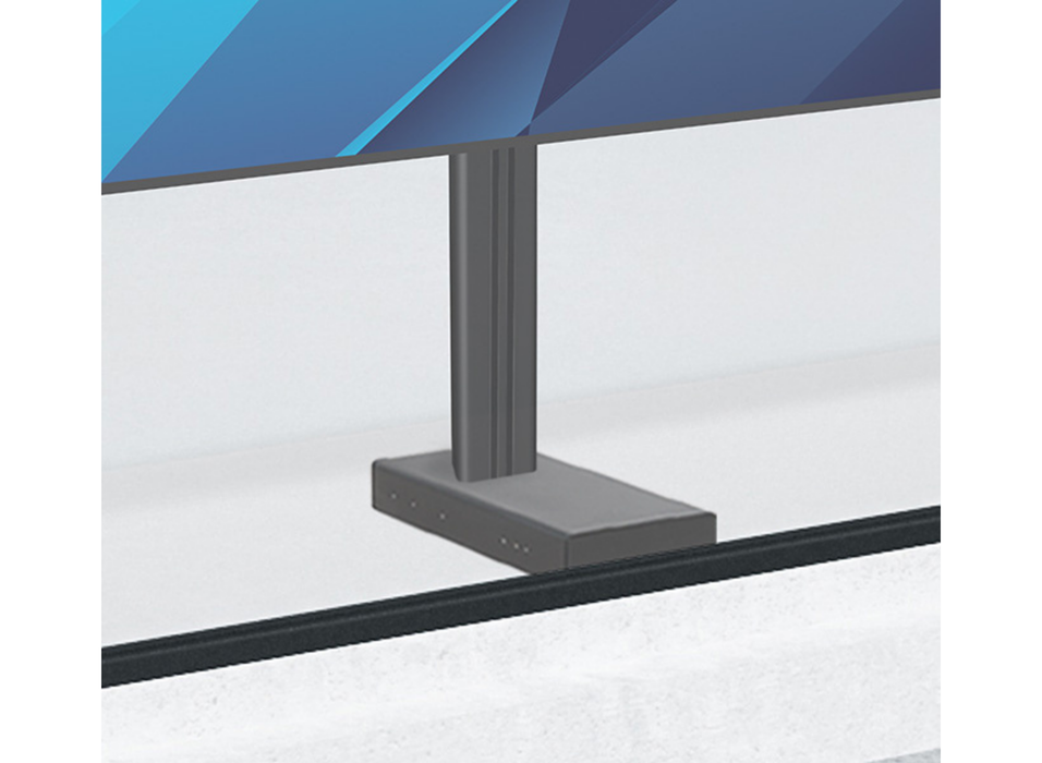 B-Tech BT8587/B Bolt-Down Column Mounted Digital Signage Stand With Retractable Base Multimedia Carts & Stands B-Tech