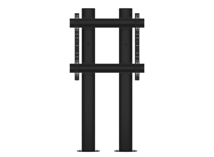 B-Tech BT8708/B 2m Premium Bolt Down Single Screen Twin Column UC Stand For 65"-100" Displays Floor Stand B-Tech