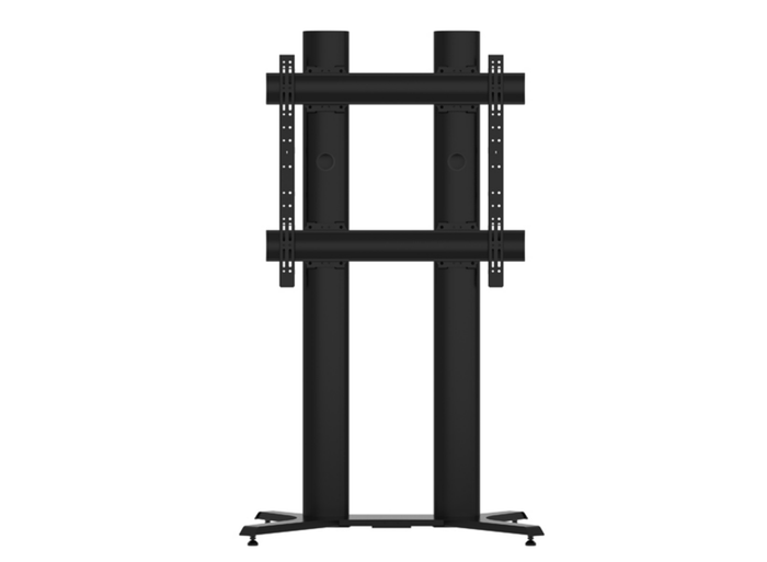B-Tech BT8709/B Premium Freestanding Single Screen Twin Column UC Stand - 2m Multimedia Carts & Stands B-Tech