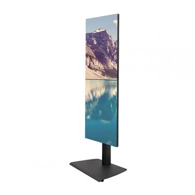 B-Tech BTF842 System X™ Universal Dual Stack Flat Screen Floor Stand - 2.4m