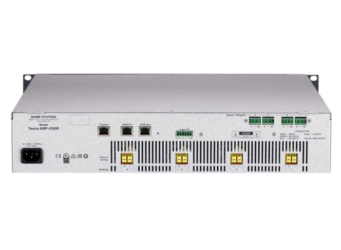Biamp Tesira AMP-4350R 4-Channel 350W Digital Networked Amplifier | 913.0415.900 Audio Amplifier BIAMP
