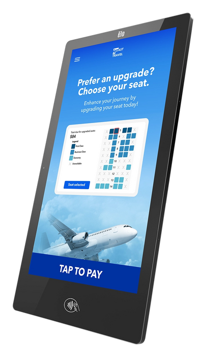 Elo Pay 22" Full HD 10 TP Android 12 4/64 GB Self-Service Touchscreen Payment Kiosk | E574316 POS System Elo