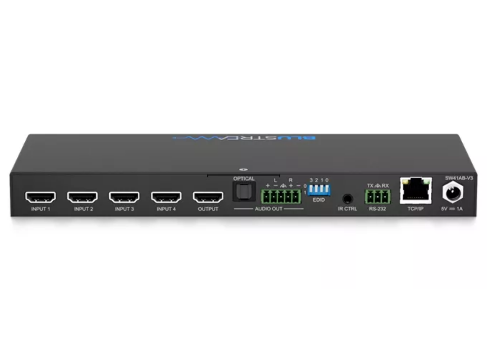 Blustream SW41AB-V3 4-Way HDMI 2.0 4K 60Hz Switch with Audio Breakout & IP Control