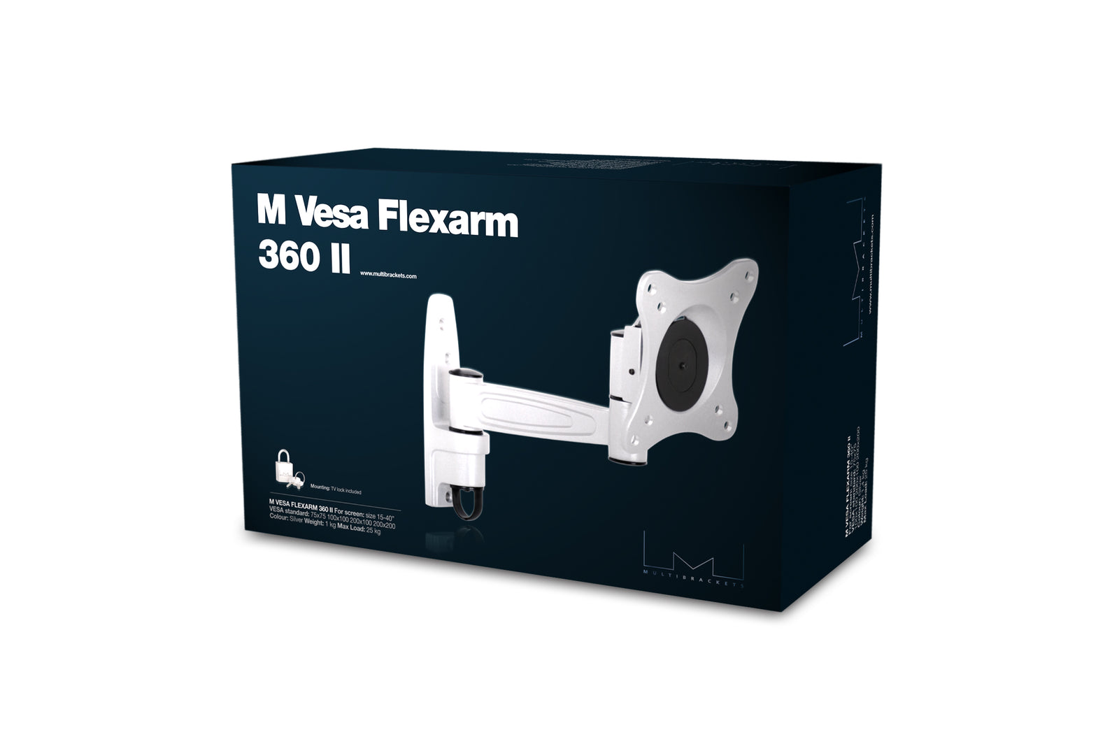 Multibrackets VESA Flexarm 360 II TV Wall Mount - 15" to 32" Screen Wall Mount Bracket Multibrackets