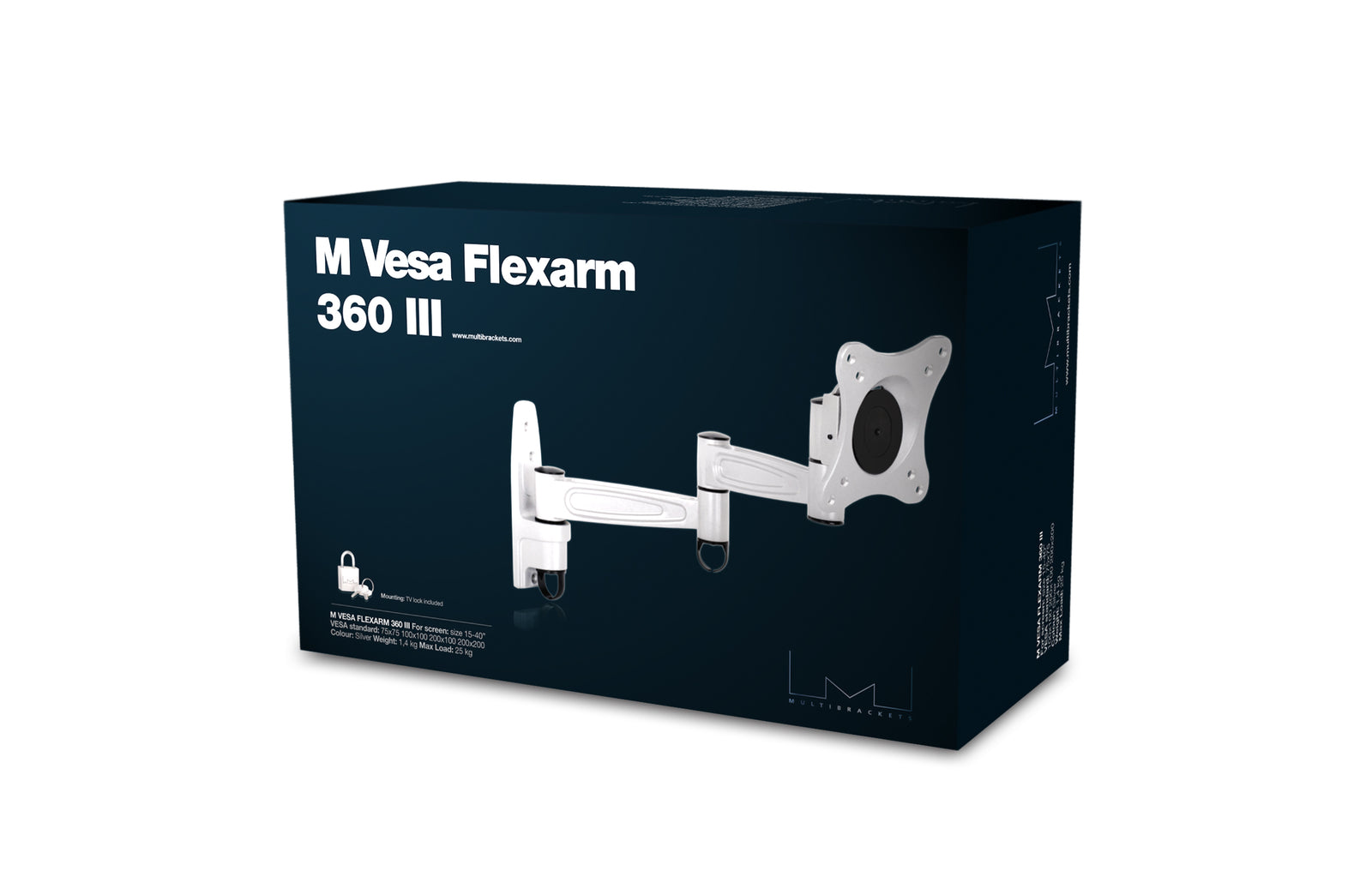 Multibrackets VESA Flexarm 360 II TV Wall Mount - 15" to 32" Screen Wall Mount Bracket Multibrackets