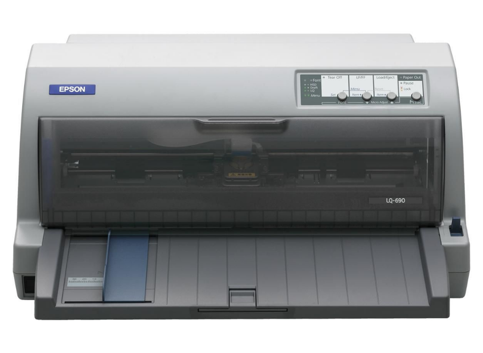 Epson LQ-690 High-Speed 24-Pin Dot Matrix Printer with Flatbed Design | C11CA13041 Dot Matrix Printers Epson
